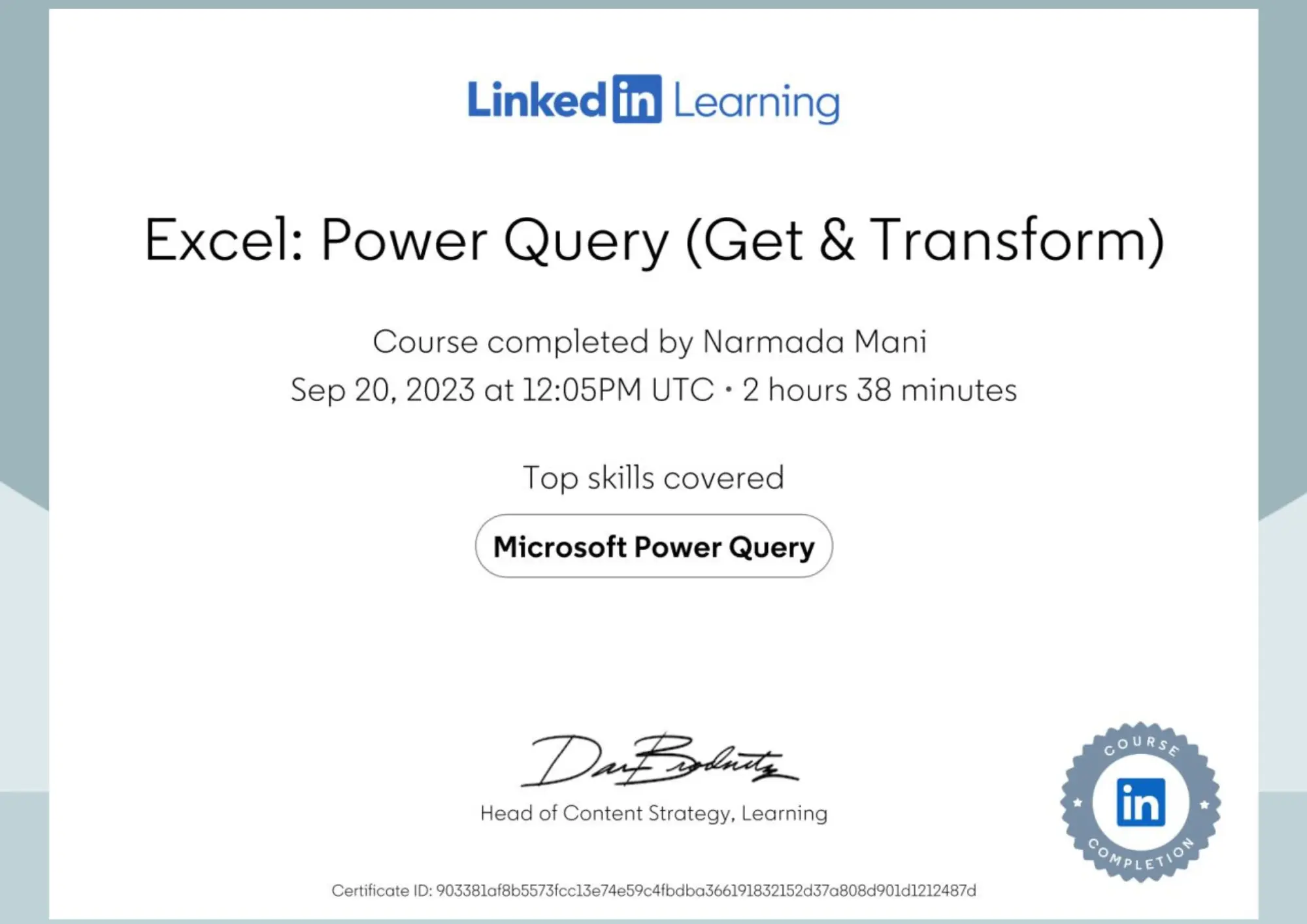 Excel certification for top digital marketng strategist