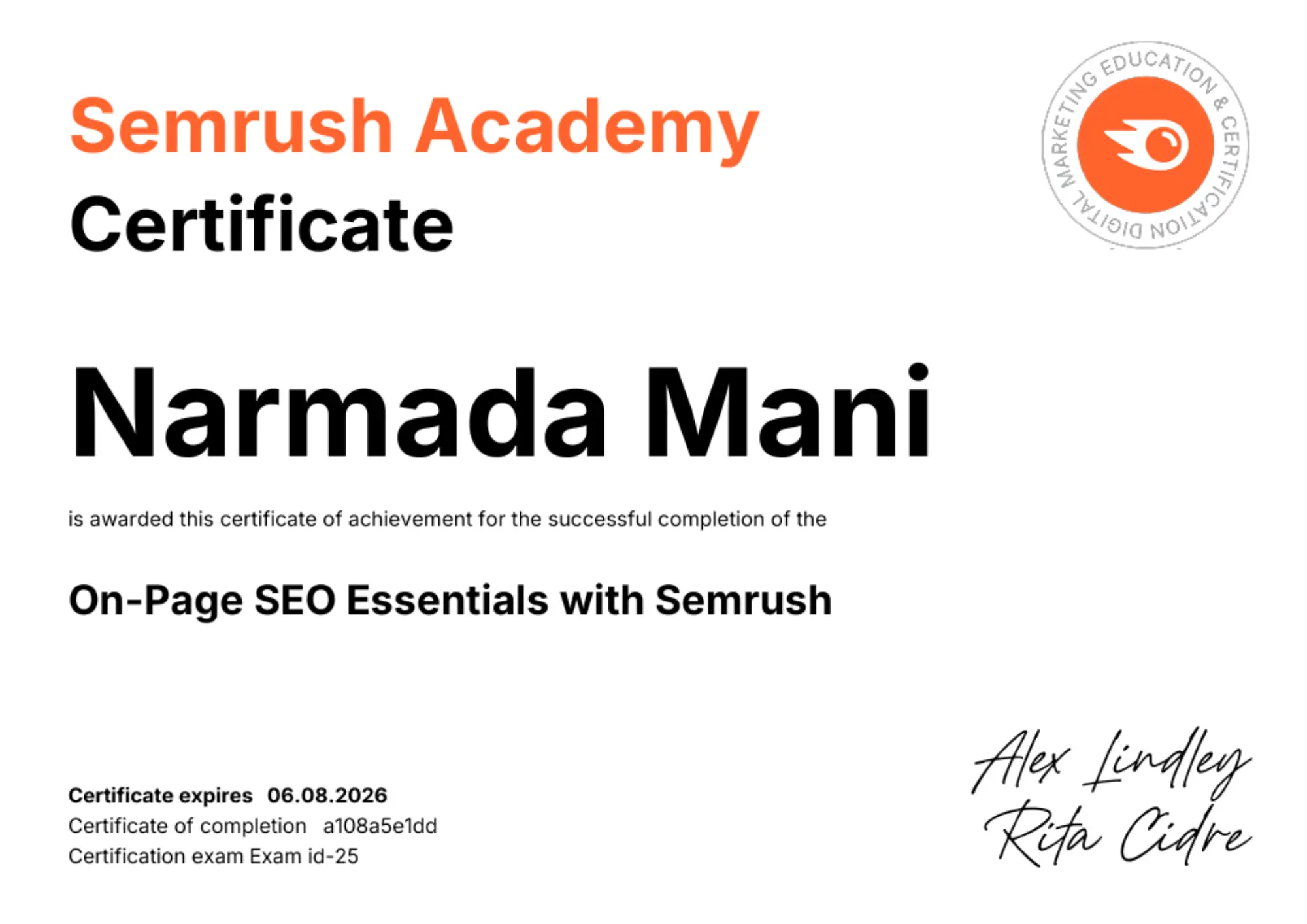 seo certification for top digital marketing strategist in dubai